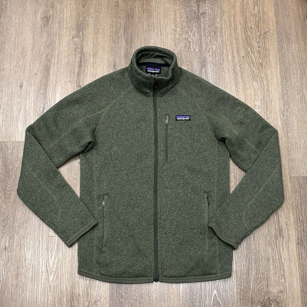 Patagonia Better Sweater Full Zip Fleece Jacket Mens Small Green Heathered